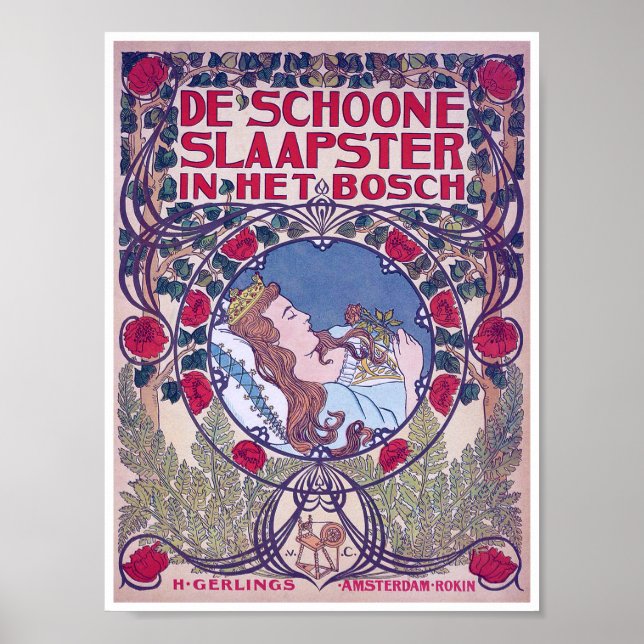 Spipande skönhet, täckmantel Art, Van Caspel Poster (Framsidan)