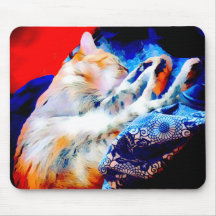 Spipande Tabby katt Colorful Mousepad