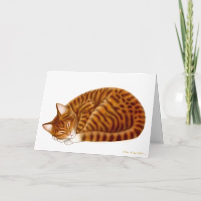 Spipande Tabby katt-kort Kort (Framsida)