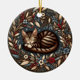 Spipande Tabby katt Ornament