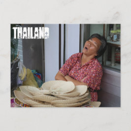 Spipande Thai Woman-vykort Vykort