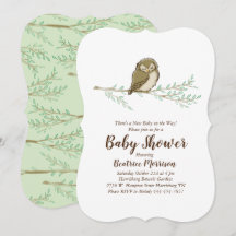 Spipande Uggla Baby Shower Woodland Bird