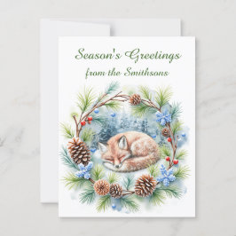 Spipfox i Helgdag Vinterutandning Vykort