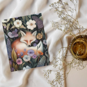 Spipfox med jodblommor helg vykort
