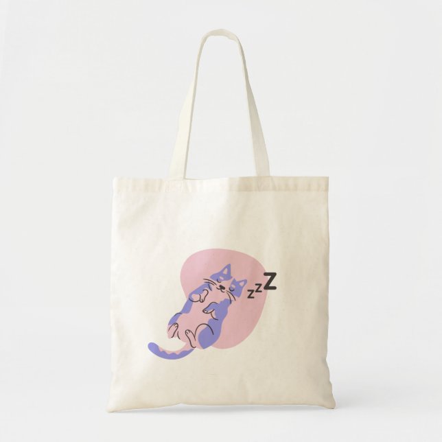 Spipkatt Mönster Tote bags Tygkasse (Framsidan)
