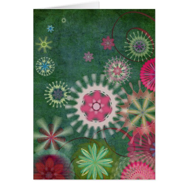 Spiragraph skog hälsningskort (Framsidan)