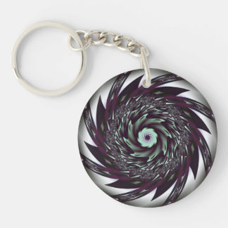 Spiral akrylisk nyckelkedja