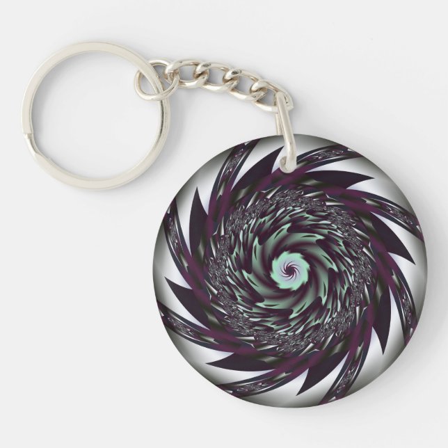 Spiral akrylisk nyckelkedja (Framsidan)