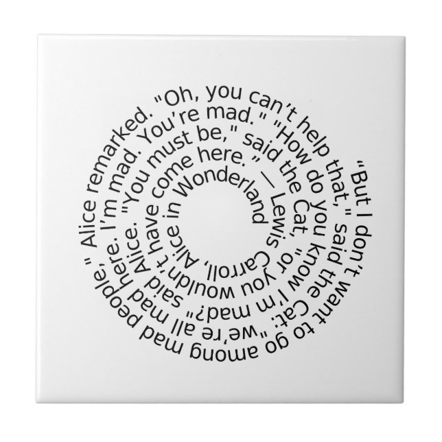 Spiral-alicewonderland2 Kakelplatta (Framsidan)