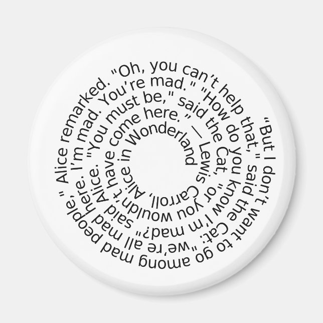 Spiral-alicewonderland2 Magnet (Framsidan)