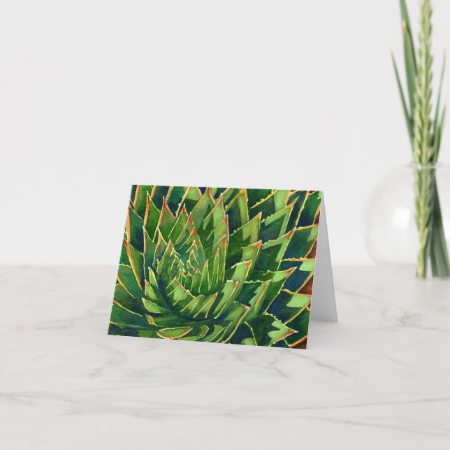 Spiral aloe notecard kort (Framsida)