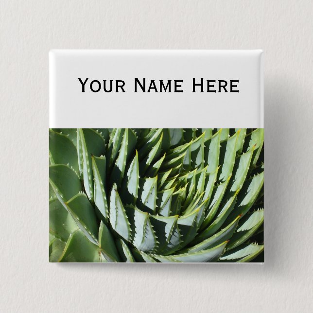 Spiral aloeklämma fastbaksida knäppas emblem knapp (Framsida)