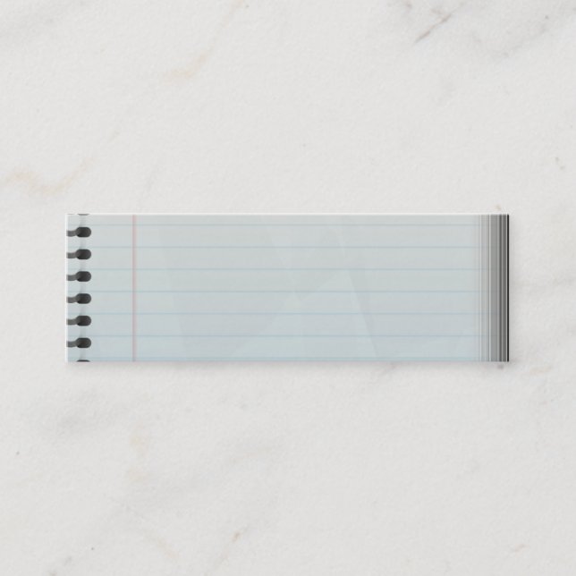 Spiral anteckningsbok fodrat papper mini visitkort (Framsida)