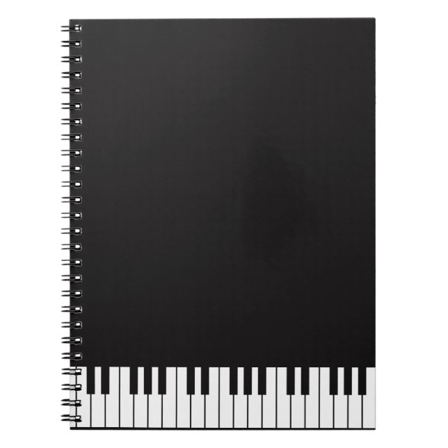 Spiral anteckningsbok för pianonycklar anteckningsbok med spiral (Framsidan)