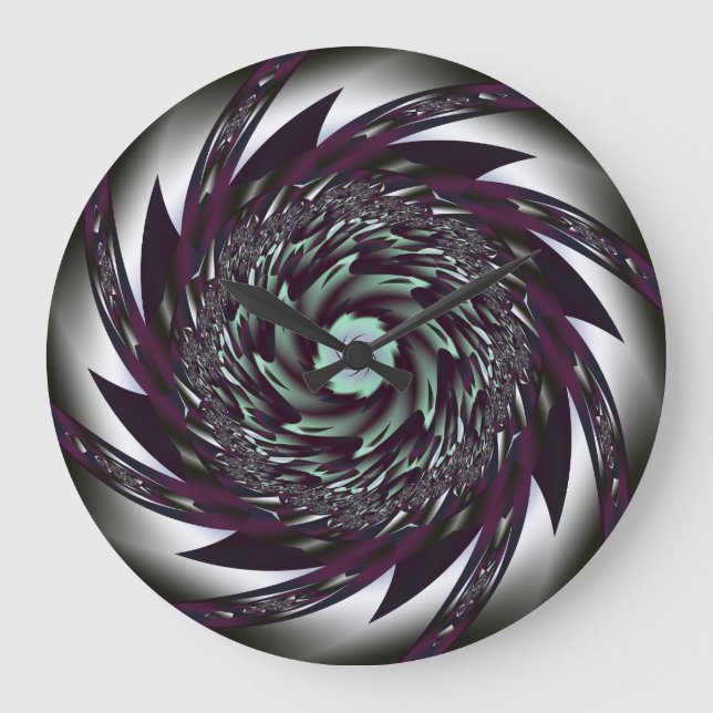 Spiral Art Wall Clock Stor Klocka (Framsida)