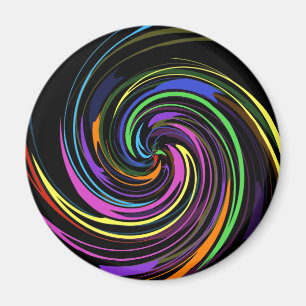 Spiral av färg magnet