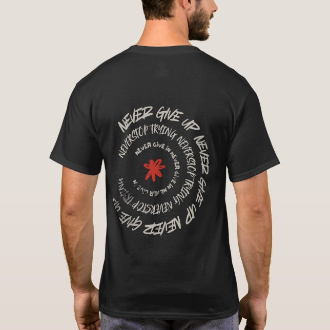Spiral av motståndskraft med Rebel Bloom T Shirt (Baksida)