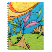Spiral bärbar dator, Backyard Summer Roligt Doodle