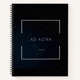 Spiral bärbar dator med Ad Astra-utskrift