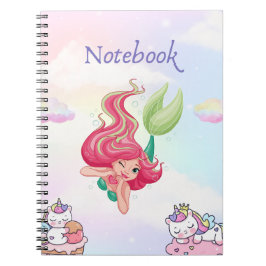 Spiral bärbar dator med vacker Kawaii-design Anteckningsbok