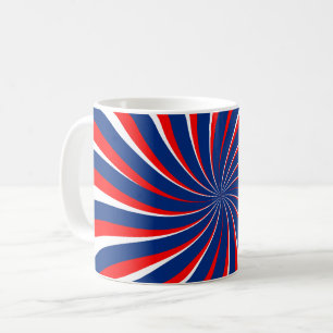 Spiral blå, vit röd... kaffemugg