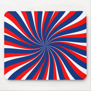 Spiral blå, vit röd... musmatta