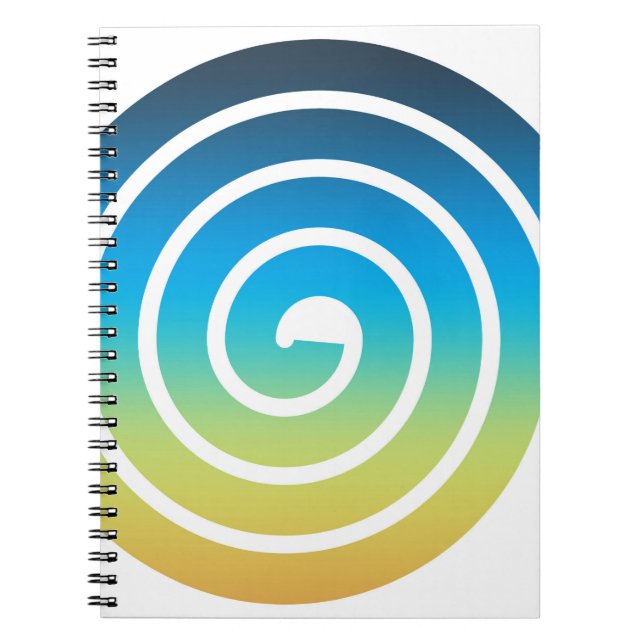SPIRAL BLÅTT OCH GRÖNT ANTECKNINGSBOK (Framsidan)
