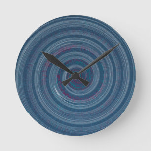 spiral blue - hypnotic rund klocka