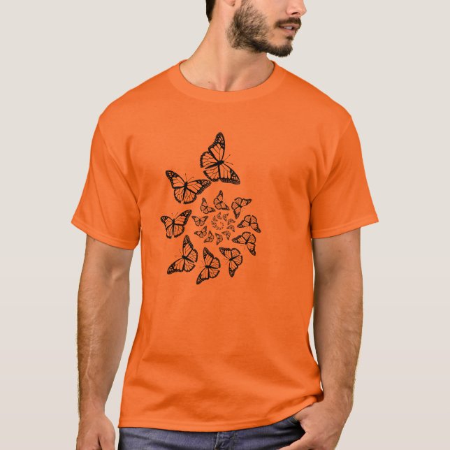 Spiral Butterflies T Shirt (Framsida)