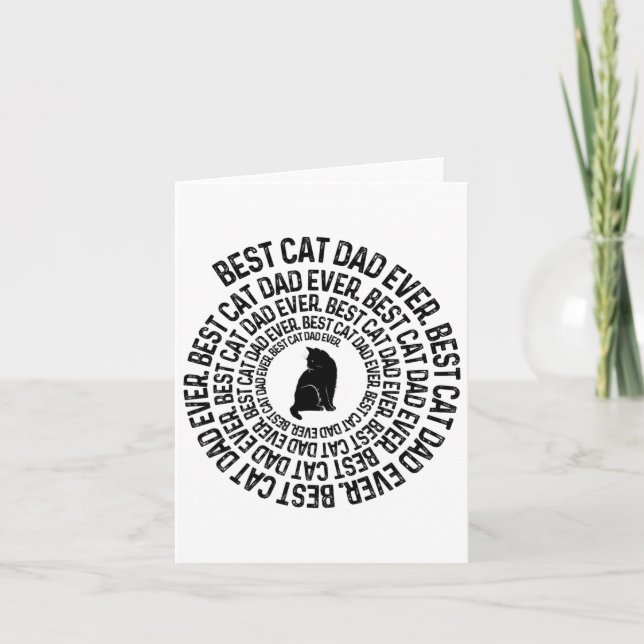 Spiral Cat Daddy - Bästa Pappa Pappa Någonsin Spir Kort (Framsida)