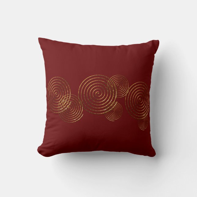 Spiral Celtic symbol guld metallisk Dekorativ kudd Kudde (Framsida)