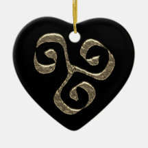 Spiral Celtic symbol guld metallisk