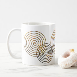 Spiral Celtic symbol guld metallisk Kaffemugg