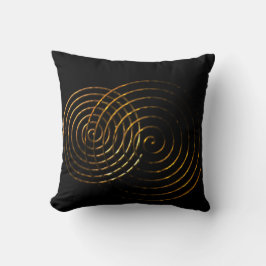 Spiral Celtic symbol guld metallisk Kudde