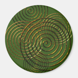 Spiral Celtic symbol guld metallisk Magnet
