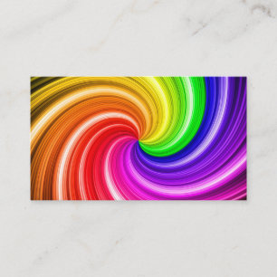 Spiral Colorful Tie Dye Rainbow Swirl Art Mönster Visitkort