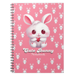 Spiral Cute Bunny bärbar dator Anteckningsbok