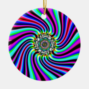 Spiral dans julgransprydnad keramik