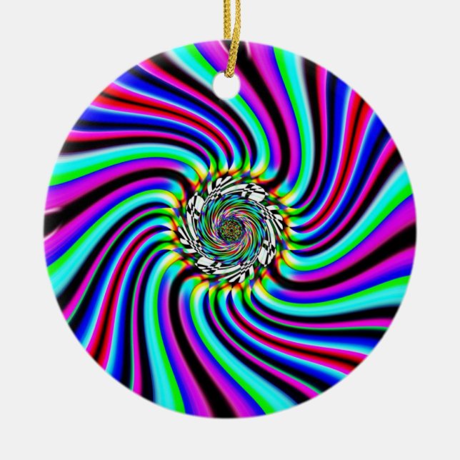 Spiral dans julgransprydnad keramik (Framsidan)