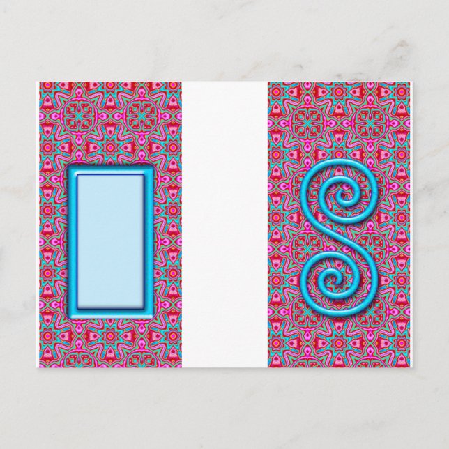 Spiral Design Luggage Tag Vykort (Framsida)