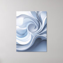 Spiral Elegance - Abstrakt Vortex Art in Soft Blue