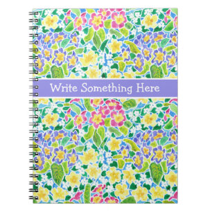 Spiral eller Journal: Primrose Mönster Anteckningsbok