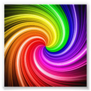 Spiral Färgglad Tie Dye Regnbåge Virvel Konst Möns Fototryck