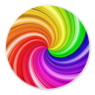 Spiral Färgstark Tie Dye Regnbåge Virvel Konst Mön Knopp