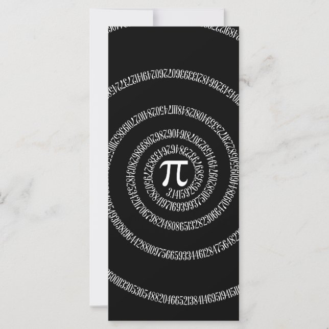 Spiral för Pi på Solid Black (Framsida)