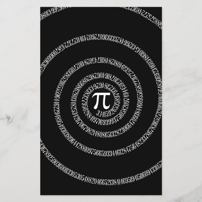 Spiral för Pi på Solid Black Flygblad (Framsidan)