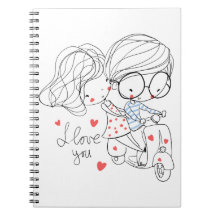 Spiral-foto-anteckningsbok (80 sidor, B&W)