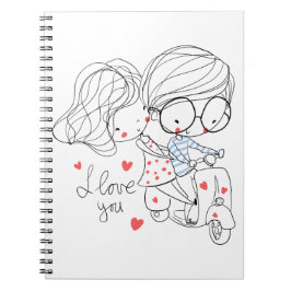 Spiral-foto-anteckningsbok (80 sidor, B&W) Anteckningsbok