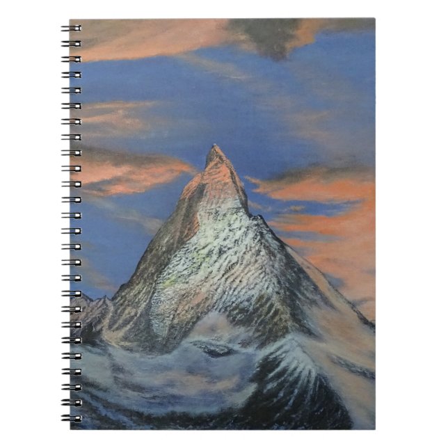Spiral Foto Anteckningsbok - "Matterhorn vid solne (Framsidan)