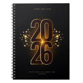 Spiral Fotoanteckningsbok-Glücklich Nytt År 2026 Anteckningsbok